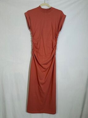 Nation Los Angelos Midi Tee Shirt Dress Size S Ruching NWOT